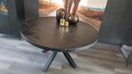 Zwarte eettafel rond, Huis en Inrichting, Tafels | Salontafels, Ophalen, Rond, Zo goed als nieuw, 75 cm of meer
