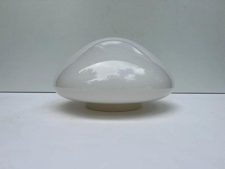 Vintage Mushroom plafondlamp Wilhelm Wagenfeld Lindner 25 cm, Huis en Inrichting, Lampen | Plafondlampen, Zo goed als nieuw, Glas