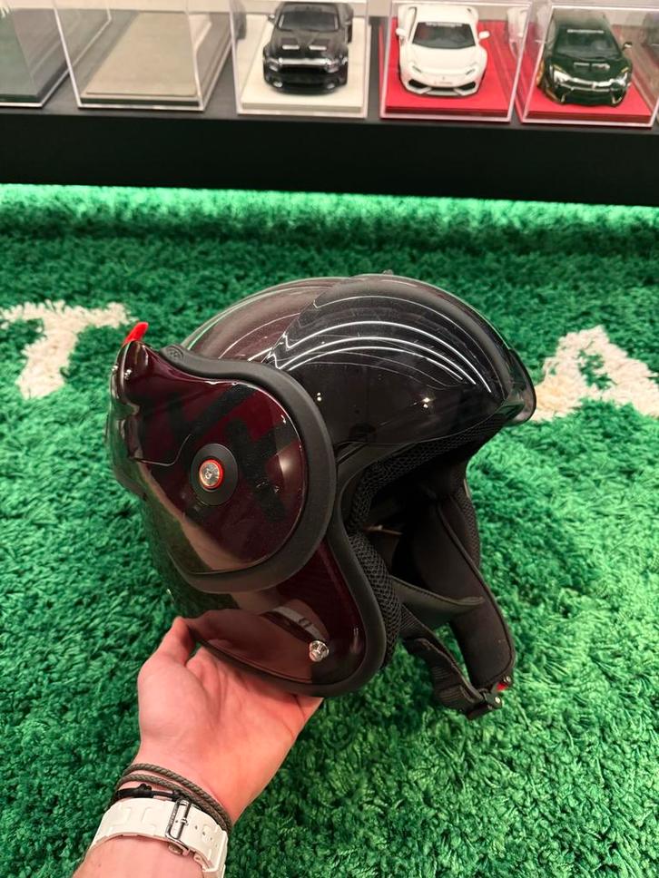 Rode Carbon Boxer Helm, Motoren, Kleding | Motorhelmen, Heren, Systeemhelm, XXL, Overige merken, Tweedehands, Ophalen of Verzenden