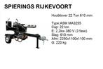 Houtklover 22ton 61cm 380V, Ophalen of Verzenden, Nieuw