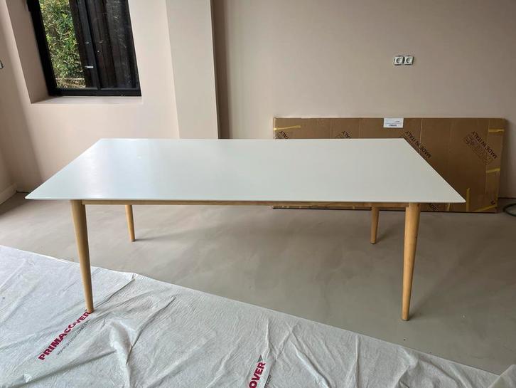Witte Eettafel 90x200cm, Huis en Inrichting, Tafels | Eettafels, Nieuw, 50 tot 100 cm, 150 tot 200 cm, Vijf personen of meer, Rechthoekig