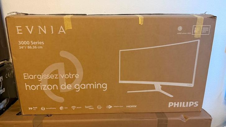 Philips Evnia 34M2C3500L/00 34” 180Hz QHD Curved, Computers en Software, Monitoren, Zo goed als nieuw, 151 t/m 200 Hz, DisplayPort
