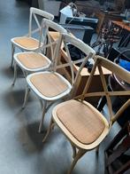 Crossback  eetkamerstoelen, Huis en Inrichting, Stoelen, Ophalen, Gebruikt, Wit, Vier