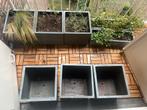 4x Vierkante & 2x Langwerpige Plantenbakken voor Buiten, Tuin en Terras, Bloembakken en Plantenbakken, Ophalen, Gebruikt, Balkon