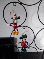 Disney kerst ornamenten set mickey en minnie mouse, Ophalen, Mickey Mouse, Zo goed als nieuw, Beeldje of Figuurtje