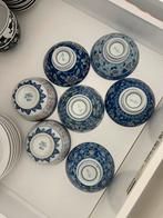 7 x schaaltje porselein blauw, Huis en Inrichting, Keuken | Servies, Ophalen of Verzenden, Overige stijlen, Porselein, Schaal of Schalen