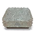 Vintage Bauhaus Plafondlamp Glas - 20x20cm, Huis en Inrichting, Ophalen of Verzenden, Minder dan 10 m², Wit