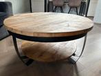 Salontafel mangohout 90x42, Huis en Inrichting, Tafels | Salontafels, Ophalen, Gebruikt, 50 tot 100 cm, Rond