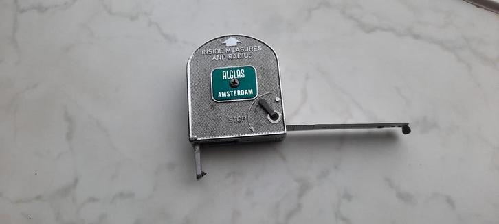 Vintage Alglas Amsterdam Rolmaat, Doe-het-zelf en Verbouw, Meetapparatuur, Gebruikt, Afstand, Ophalen of Verzenden