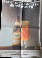 Grolsch bierglas reclame jaren 80, Ophalen of Verzenden, Zo goed als nieuw, Glas of Glazen, Grolsch