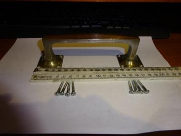 Antieke zware messing/vernikkelde handgreep, periode1900 €55 beschikbaar voor biedingen