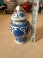 Antiek Chinees blauw-wit potje met deksel, Ophalen of Verzenden