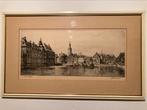 Den Haag gezicht op de hofvijver  Ets H.E. Roodenburg, Antiek en Kunst, Ophalen