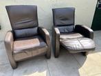 RelaxStoelen, Huis en Inrichting, Fauteuils, Ophalen, Minder dan 75 cm, Leer, Zo goed als nieuw