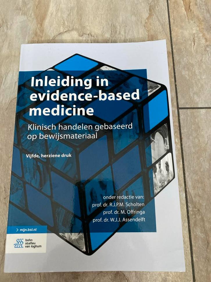 Inleiding Evidence Based Medicine - Boek, Boeken, Studieboeken en Cursussen, Zo goed als nieuw, HBO, Beta, Ophalen of Verzenden