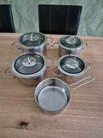 WMF kookpannen set 5-delig, Ophalen of Verzenden, Gebruikt, Rvs, Pannenset