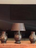 Chinese Cloisonne Champleve bronzen vazen en lampen set, Ophalen