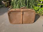 Vintage lederen koffer,  jaren '50-'60., Ophalen, Gebruikt, Leer