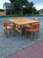 Set 4 Rainer Daumiller Deens design stoel en tafel vintage, Huis en Inrichting, Ophalen, Gebruikt, Nvt, Eén