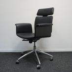 Vepa Fado Vergaderstoelen | Bureaustoelen | Zwart Leer, Gebruikt, Zwart, Ophalen of Verzenden, Metaal