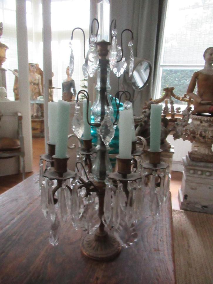 prachtige ANTIEKE FRANSE GIRANDOLE met PEGELS, Antiek en Kunst, Antiek | Woonaccessoires, Ophalen