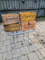 Vintage Houten Bierkratten - Heineken & Bavaria, Ophalen of Verzenden, Gebruikt