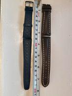 Horlogeband Volleer Bruin & Blauw - 22/20mm, Overige merken, Overige materialen, Polshorloge, Ophalen of Verzenden