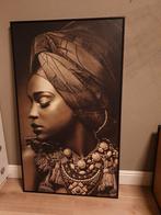 Schilderij Reinders African beauty, Huis en Inrichting, Ophalen of Verzenden, Zo goed als nieuw, Schilderij, 75 cm of meer