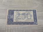 UNC biljet 2,5 gulden 1938, zilverbon, Ophalen of Verzenden