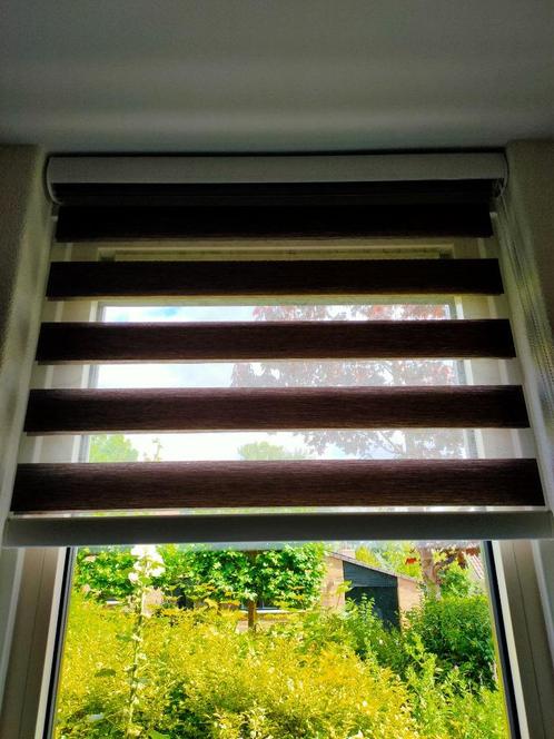 Duo rolgrodijn, Huis en Inrichting, Stoffering | Gordijnen en Lamellen, Zo goed als nieuw, Minder dan 100 cm, Wit, Beige, Bruin