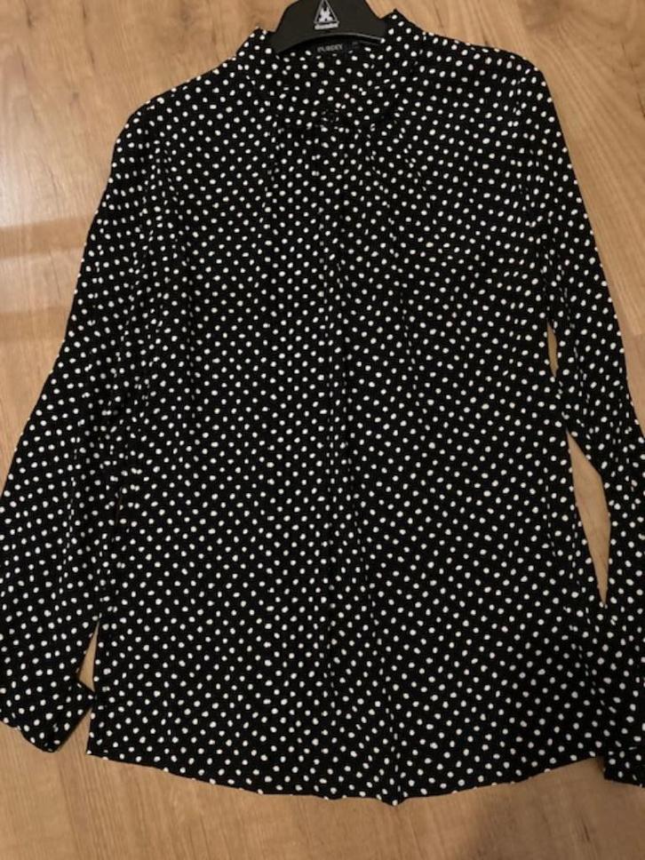 Purdey blouse zwart witte stipjes rond kraagje, Kleding | Dames, Blouses en Tunieken, Zo goed als nieuw, Maat 34 (XS) of kleiner