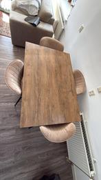 Eetkamerset inclusief 4 stoelen en salontafel, 100 tot 150 cm, Zo goed als nieuw, Vijf personen of meer, Rechthoekig
