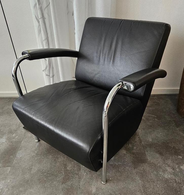 Fauteuil Leolux Scylla, Huis en Inrichting, Fauteuils, Zo goed als nieuw, Leer, 50 tot 75 cm, 75 tot 100 cm, Ophalen