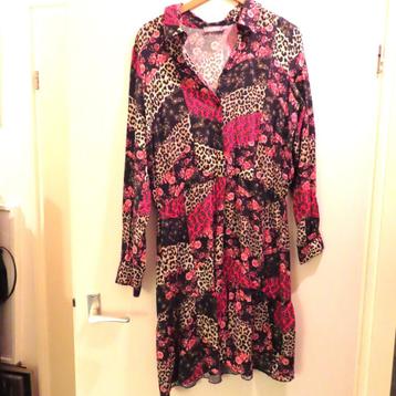 jurkje van Geisha, panter, rood, zwart roosjes, leuk! 40/L beschikbaar voor biedingen