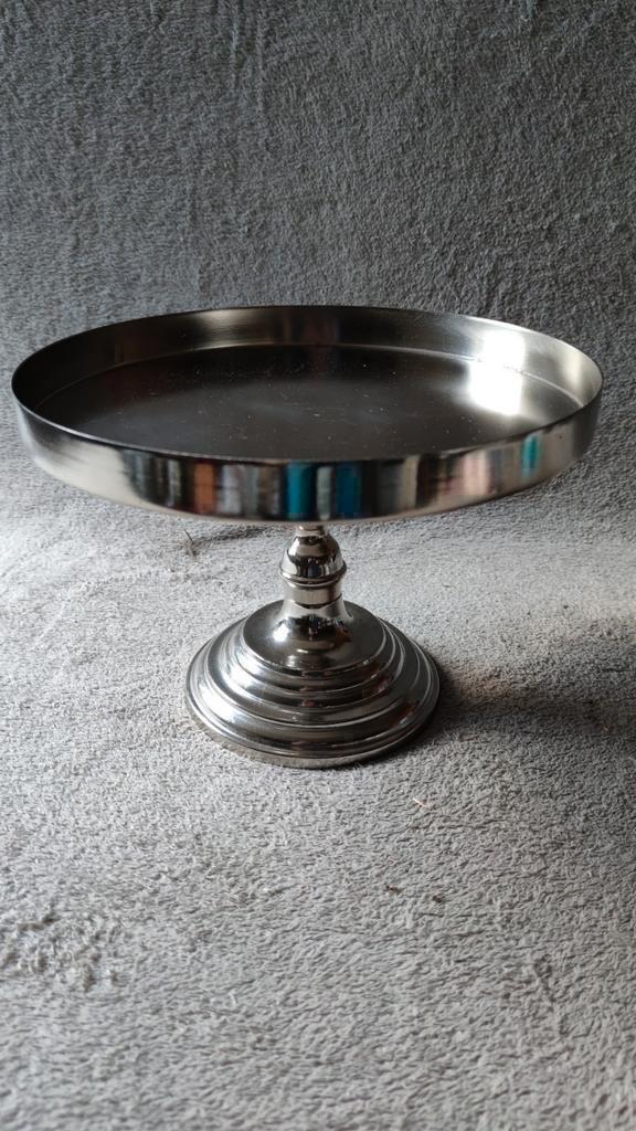 Taartplateau, plateauschaal, schaal op voet, cake stand, Huis en Inrichting, Woonaccessoires | Dienbladen, Metaal, Rond, Ophalen of Verzenden