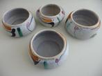 4 potjes FLORA aardewerk 50-60-er jaren -vintage, Antiek en Kunst, Ophalen of Verzenden