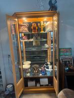 Mooie vitrinekast met spiegel en opbergruimte, Huis en Inrichting, Kasten | Vitrinekasten, Ophalen, Met plank(en), Gebruikt, 100 tot 150 cm
