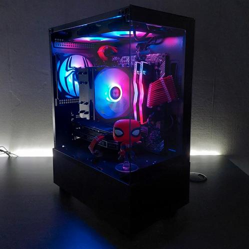 Zwart Budget RGB Game PC (RTX 2060 + Ryzen 5), Computers en Software, Desktop Pc's, Zo goed als nieuw, 3 tot 4 Ghz, SSD, 16 GB