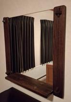 Spiegel met planchet en eikenhouten rand, Ophalen, Rechthoekig