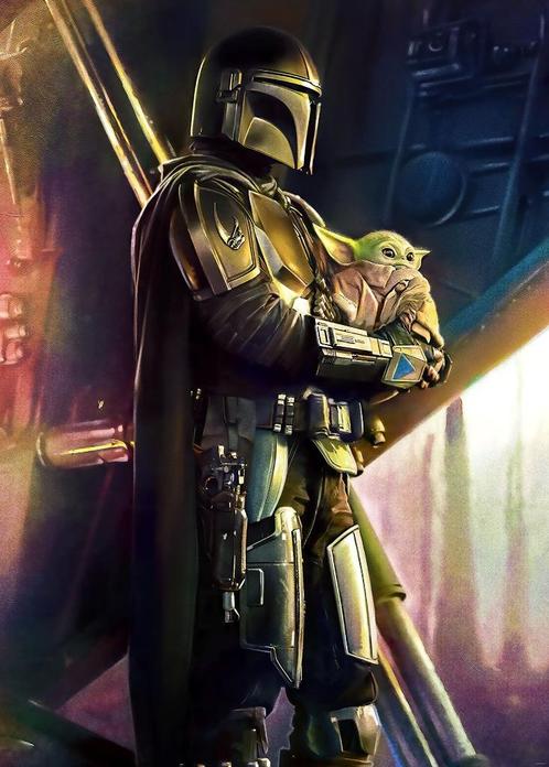 Star Wars Mandalorian fotobehang Savior - poster behang foto, Kinderen en Baby's, Kinderkamer | Inrichting en Decoratie, Nieuw