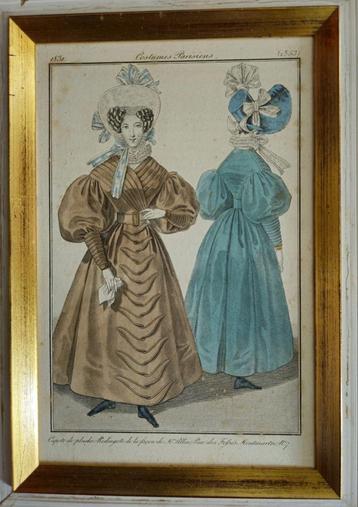 Zeldzaam origineel modeprentboek – "Costumes Parisiens" – 19 beschikbaar voor biedingen
