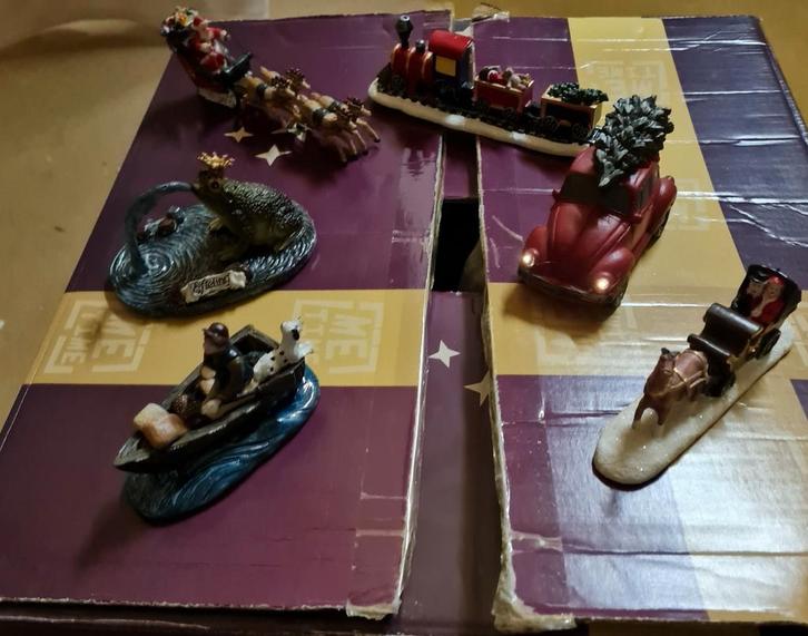 Kerstspullen - Huisjes, Verlichting, Sneeuwwitje, Huis en Inrichting, Woonaccessoires | Overige, Zo goed als nieuw, Ophalen