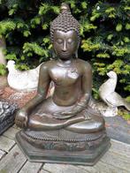 Kapitaal Bronzen Boeddha Beeld Zeer Groot Loodzwaar Prachtig, Ophalen of Verzenden