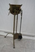 Haardstel met as emmer, Antiek en Kunst, Antiek | Koper en Brons, Ophalen of Verzenden