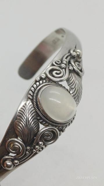 Zilveren Vintage Armband 925 met Maansteen beschikbaar voor biedingen