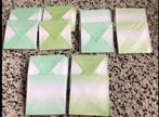 3 pakjes groen 3 pakjes blauw gevlamde enveloppen💥14x14 cm, Ophalen of Verzenden, Nieuw