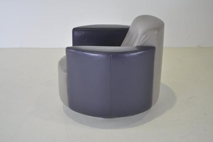 Montel fauteuil Rondo, Huis en Inrichting, Fauteuils, Gebruikt, Leer, Metaal, 75 tot 100 cm, 75 tot 100 cm, Ophalen of Verzenden