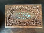 Antiek vintage houten doosje kistje houtsnijwerk, Minder dan 50 cm, Gebruikt, Minder dan 50 cm, Ophalen of Verzenden