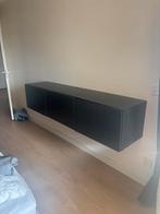 Tv meubel donkerbruin/ zwart, Huis en Inrichting, Kasten | Televisiemeubels, Ophalen, 25 tot 50 cm, Minder dan 100 cm