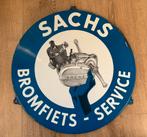 Emaille reclamebord Sachs bromfiets, Ophalen of Verzenden, Gebruikt, Reclamebord